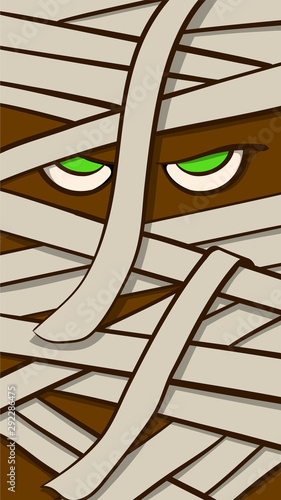 mummy card background vector illustration can use for halloween banner social media feed and story