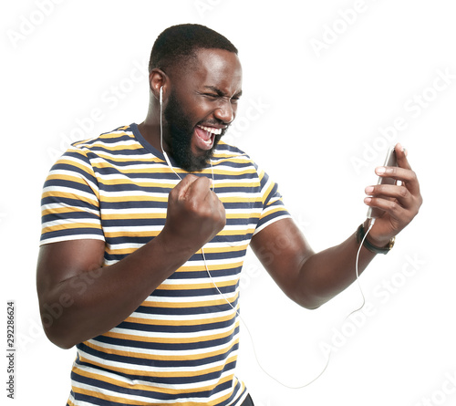 Happy African-American man ...