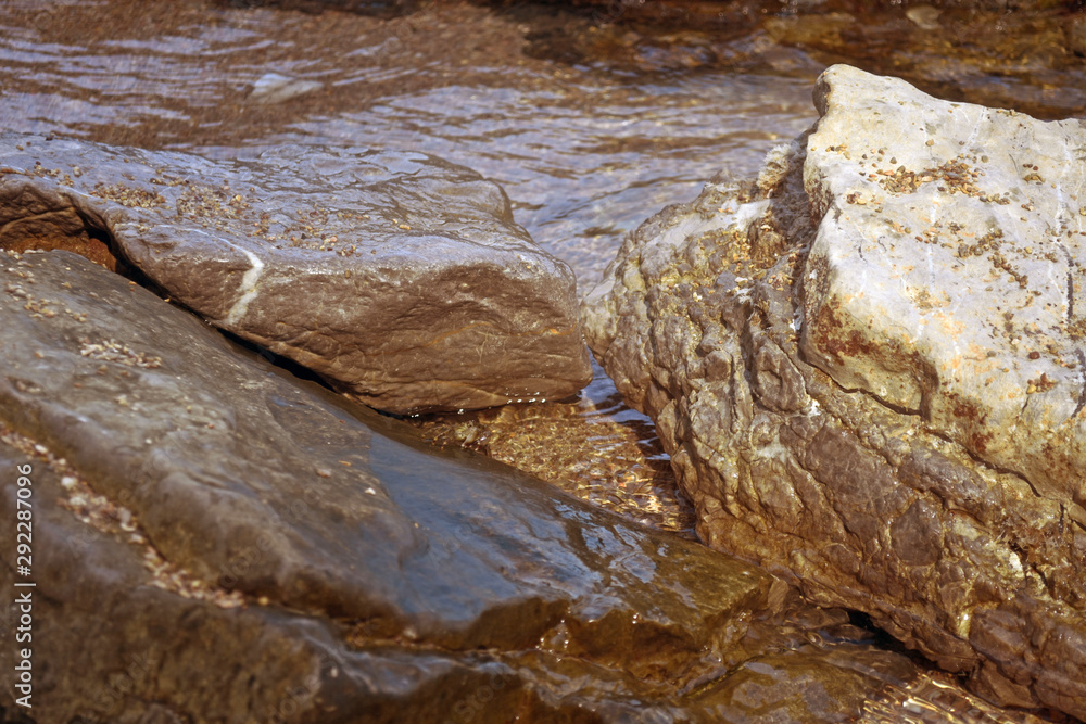 Big stones on the seashore. Closeup photo Big stones on the seashore. Closeup photo