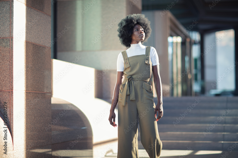 Fashionable African American girl in 