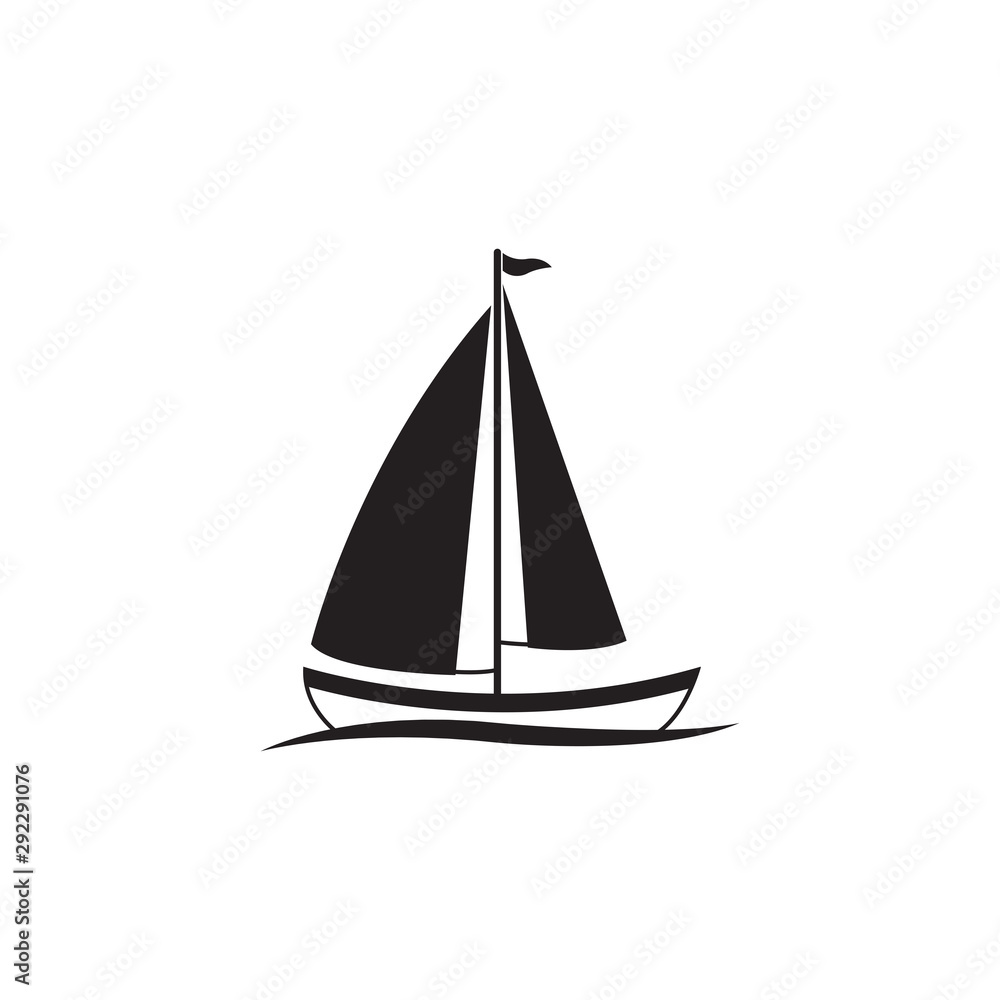 Sailboat icon vector