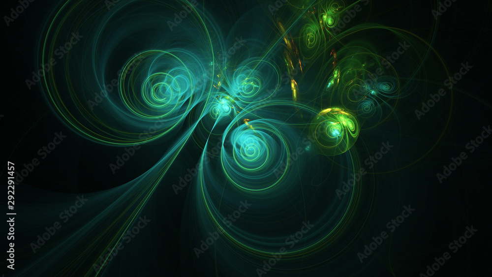 Abstract transparent green crystal shapes. Fantasy light background. Digital fractal art. 3d rendering. Abstract transparent green crystal shapes. Fantasy light background. Digital fractal art. 3d rendering.