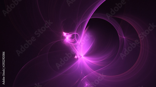 Abstract transparent purple crystal shapes. Fantasy light background. Digital fractal art. 3d rendering.