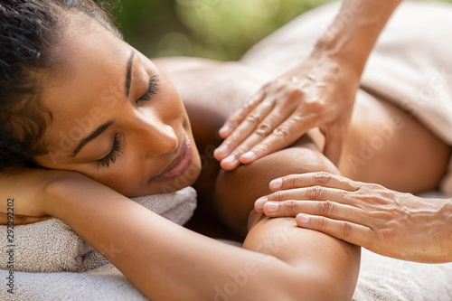 Massage therapy at spa