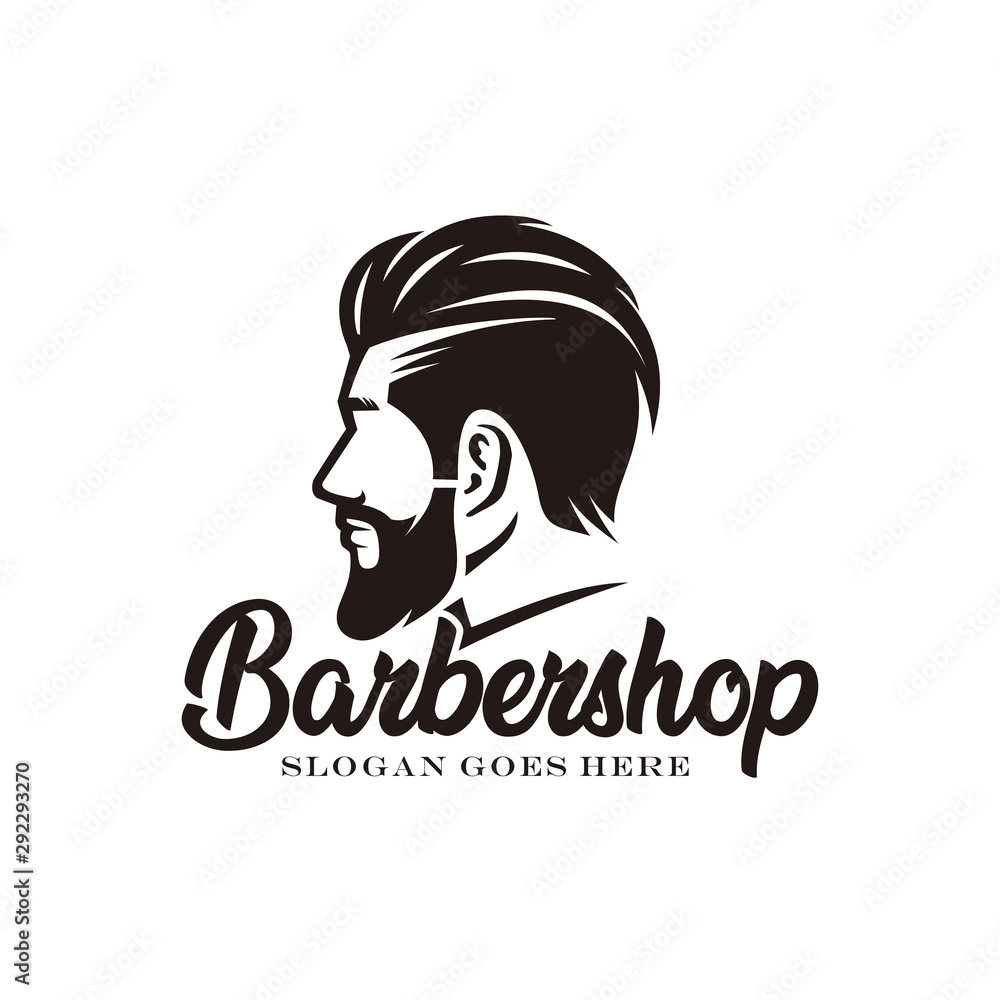 Barbershop logo design vector Stock Vector | Adobe Stock