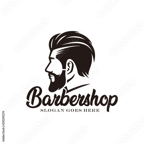 Barbershop logo design vector