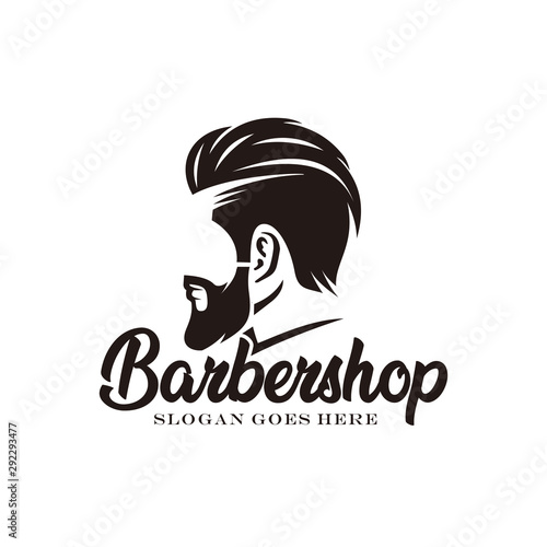 Barbershop logo design vector