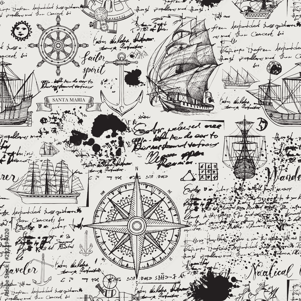 Photo & Art Print Vector abstract seamless background on the theme