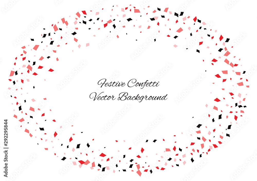Obraz premium Festive color rectangle confetti background. Abstract frame confetti texture for holiday, postcard, poster, website, carnivals, birthday and children's parties. Cover confetti mock-up. Wedding card