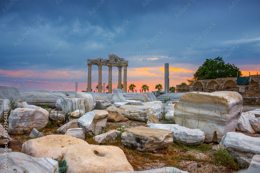 Ruins of the Temple of Apollo in Side, Turkey