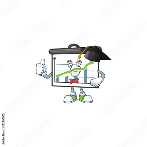 Graduation up graphic board for marketing growth