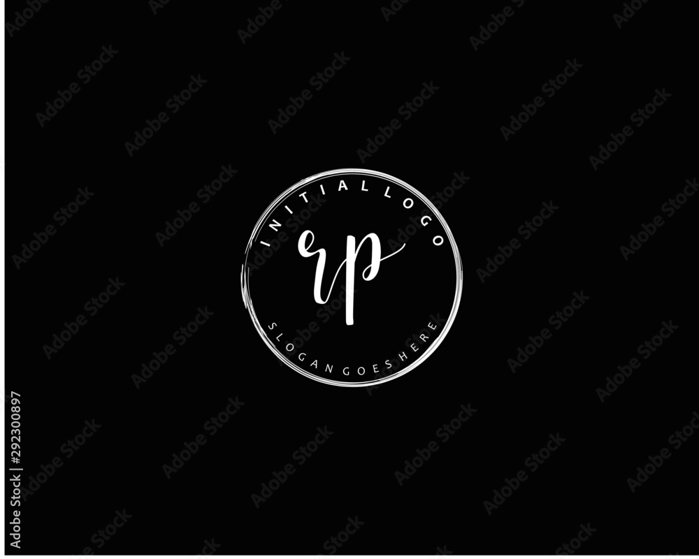 Fototapeta premium RP Initial handwriting logo vector