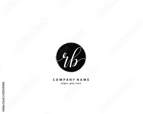 RB Initial handwriting logo vector