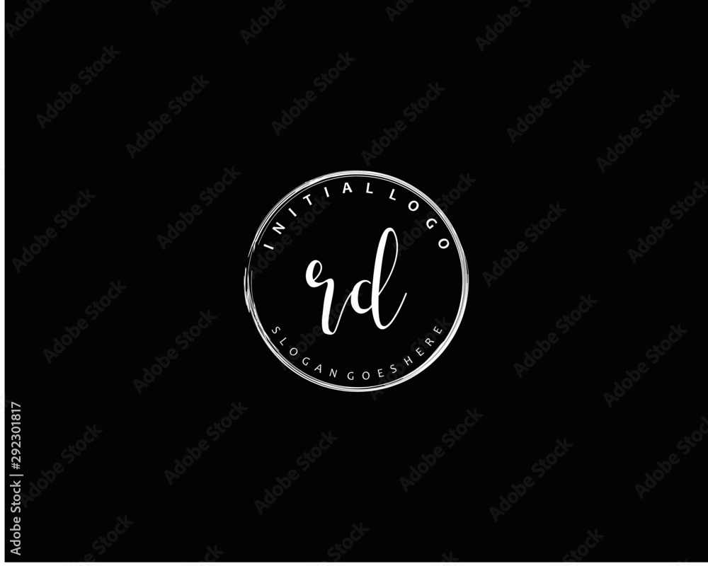 Fototapeta premium RD Initial handwriting logo vector
