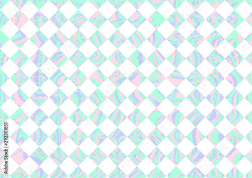 Seamless abstract chequered pattern. Pastel color background.