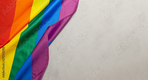 LGBT Pride Rainbow Flag. Grey background