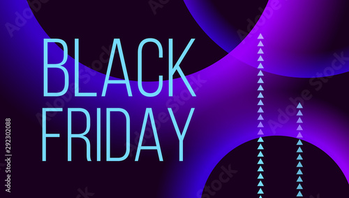 Colorful luminescence black friday sale circle concept