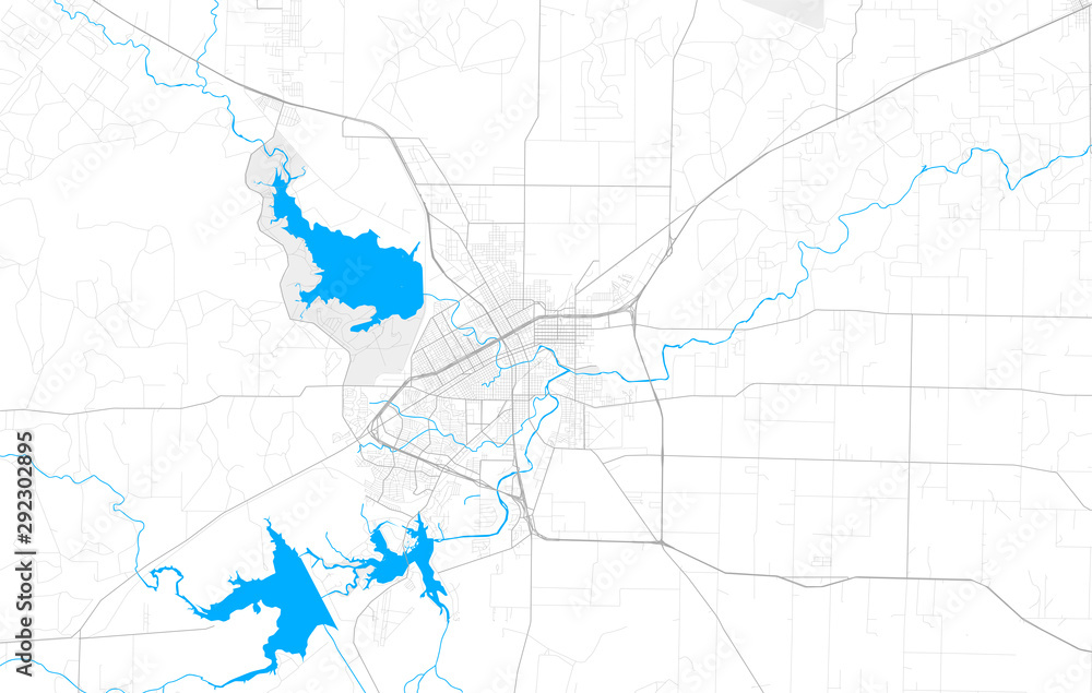 Rich detailed vector map of San Angelo, Texas, USA Rich detailed vector map of San Angelo, Texas, USA