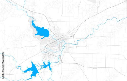 Rich detailed vector map of San Angelo, Texas, USA