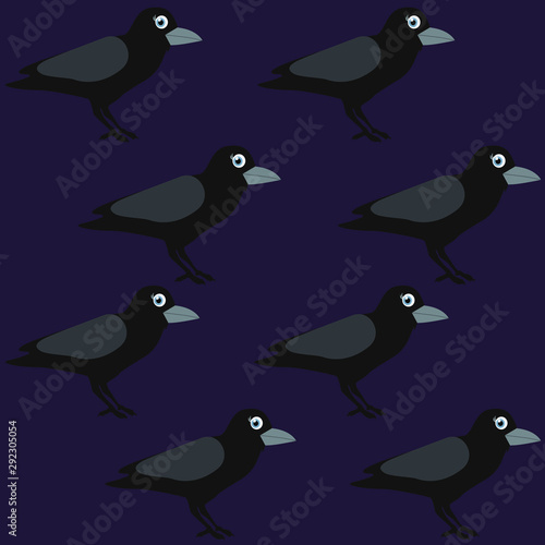 Art, Crow, bird, vector illustration