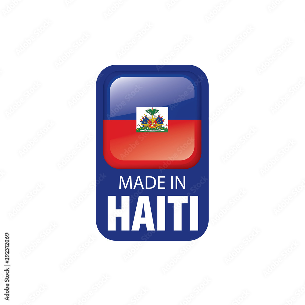 Haiti flag, vector illustration on a white background Haiti flag, vector illustration on a white background