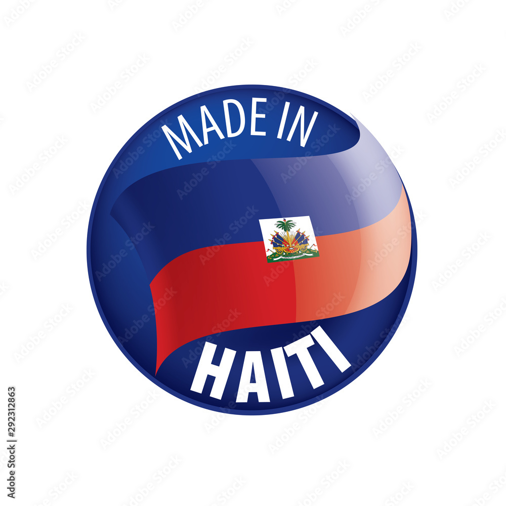 Haiti flag, vector illustration on a white background Haiti flag, vector illustration on a white background