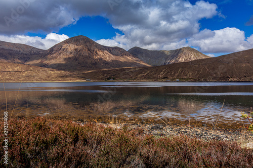 Loch Sligachan on Isle of Skye, sea loch with the reflection of the Cuillin hills © Samuel