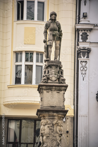 Canvas Print statue in bratislava slovakia