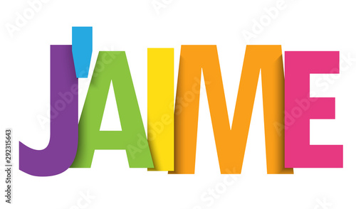 Typographie vecteur J'AIME