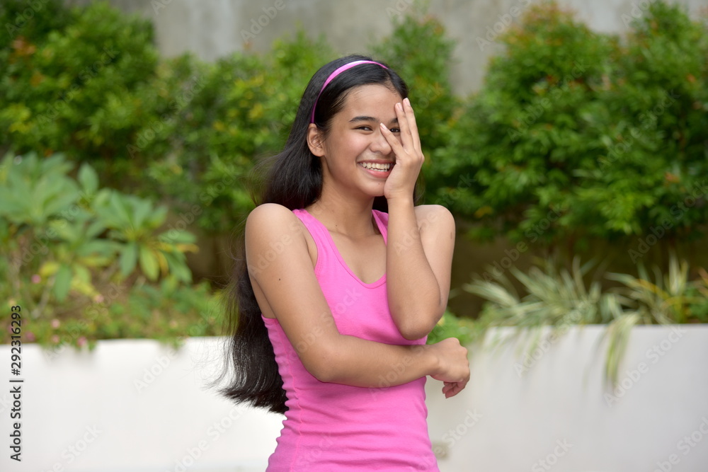 A Shy Young Filipina Person