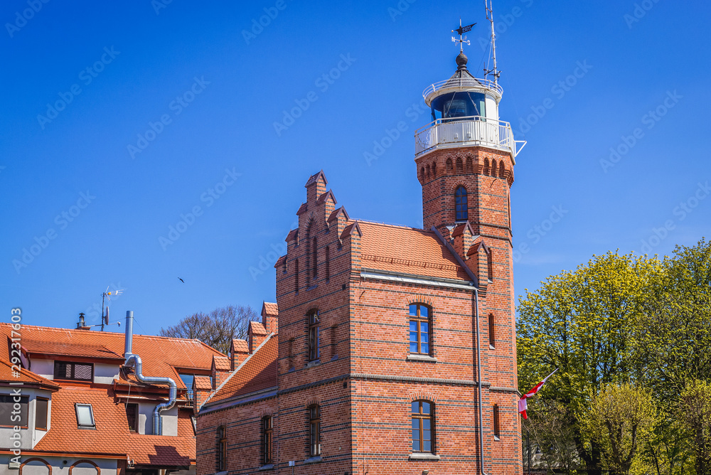 Baltic Sea lighthouse in Ustka town, Poland