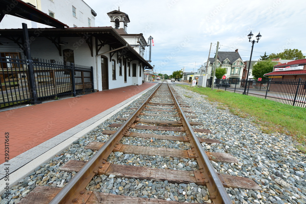 Fototapeta premium Gettysburg station at Gettysburg where Lincoln made a speech.