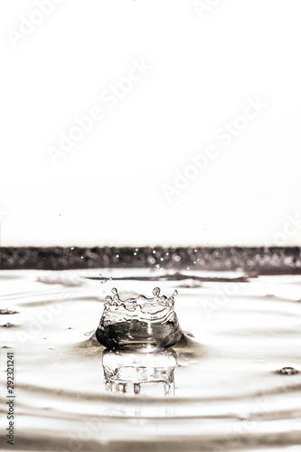 black water drop background