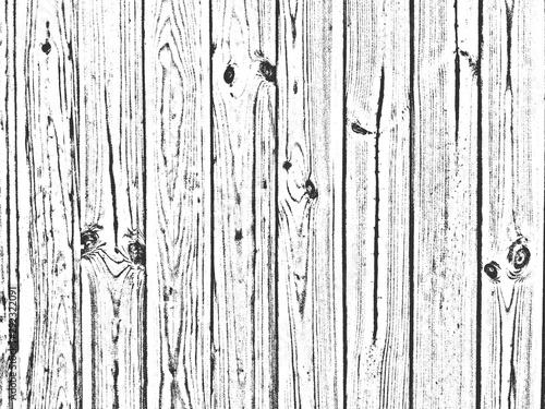 Distress old dry wooden texture. Black and white grunge background. Vector illustration