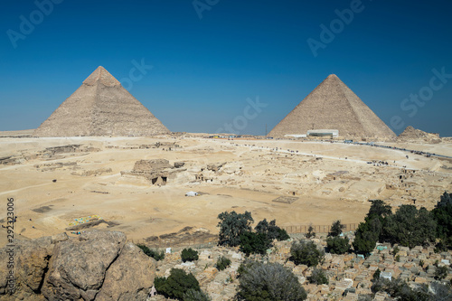 Archaeology excavations around the ancient pyramids at the Giza plateau  Cairo  Egypt