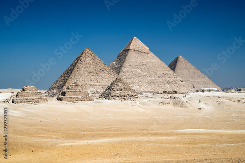 The Giza pyramid complex at the Giza plateau  Cairo  Egypt