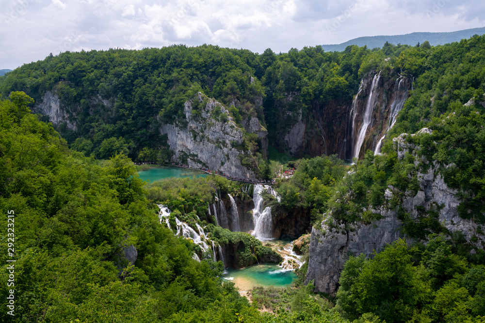 Breathtaking view of the Plitvice Lakes National Park .Croatia