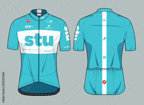 Cycling jersey uniform team kit biking design vector