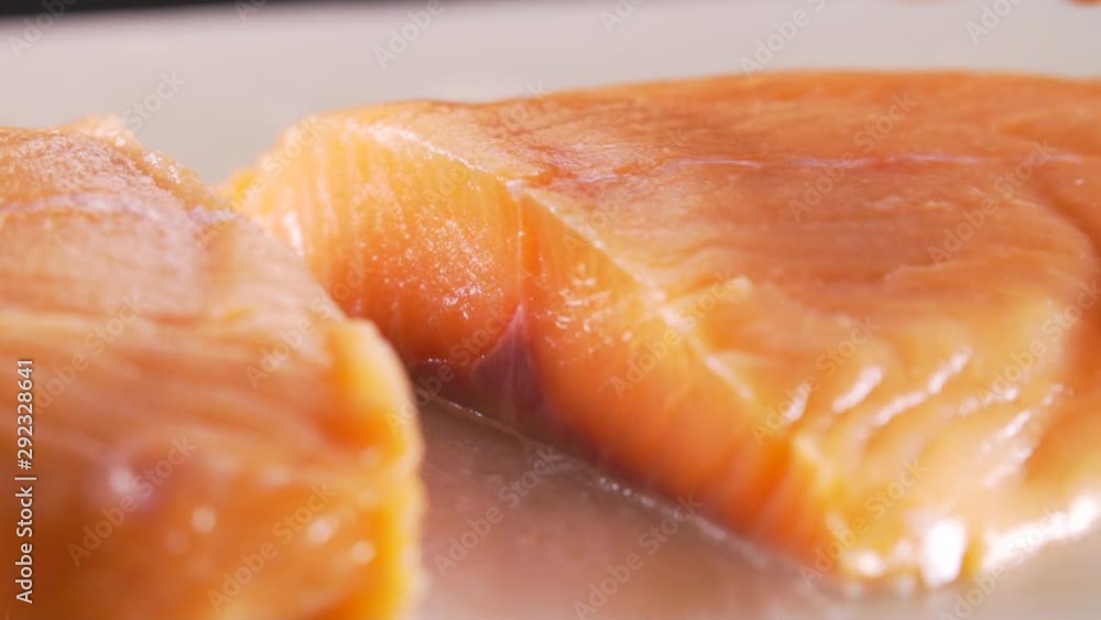 chef cuts red fish, the most delicious meat chef cuts red fish, the most delicious meat