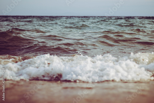 Wavy sea in Kallithea, Greece