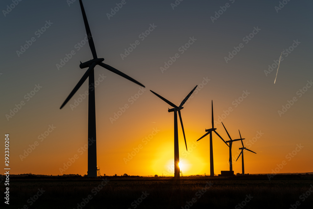 Wind turbine energy generaters on wind farm