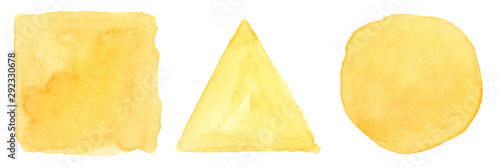 Watercolor geometric strokes