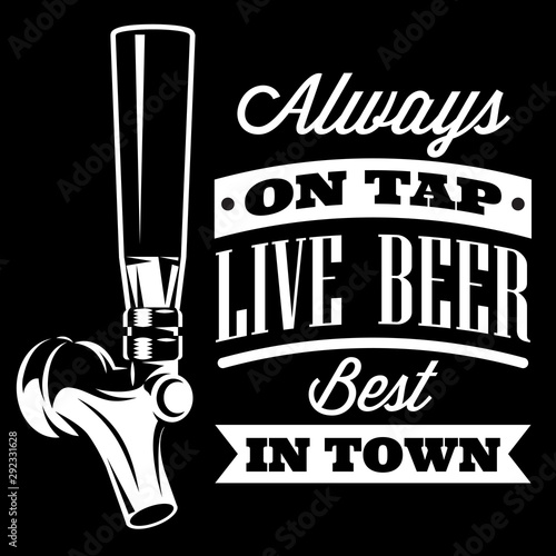 Vector template for advertising shop of live beer