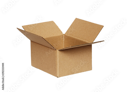 Opened craft cardboard box