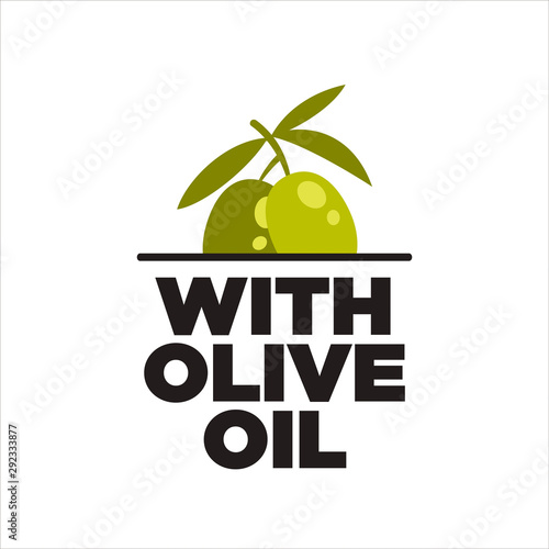 Olive Oil icon. Symbol for products made with olive oil.