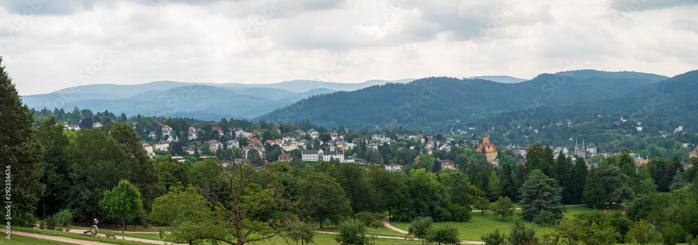Baden Baden, Germany - Aug 3rd, 2019: Baden-Baden is a spa town in southwestern Germany's Black Forest, near the border with France.