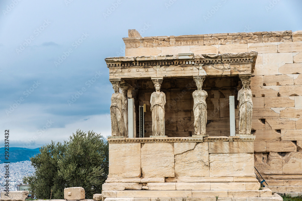 Porch of the Caryatids on the Acropolis of Athens, Greece