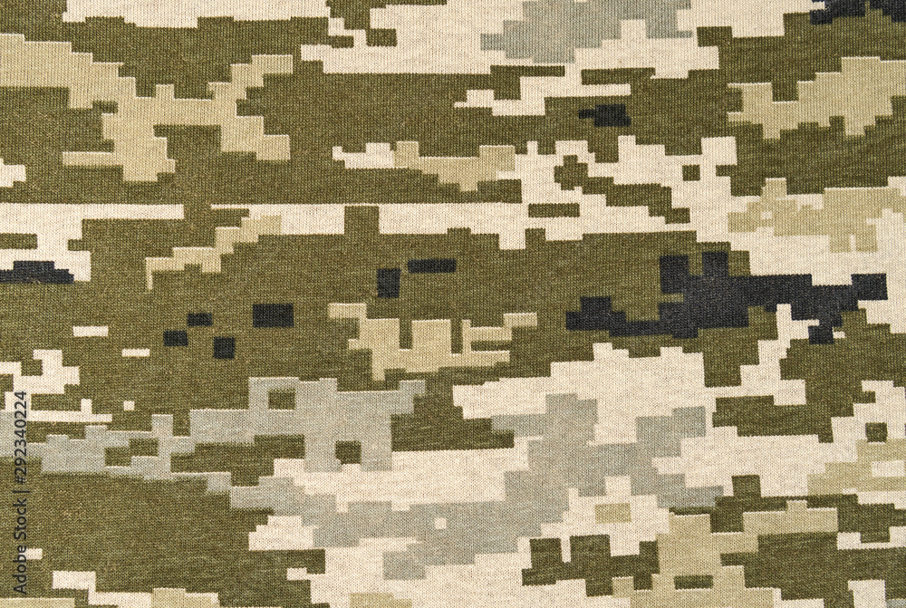 Foto Pixel camouflage fabric background