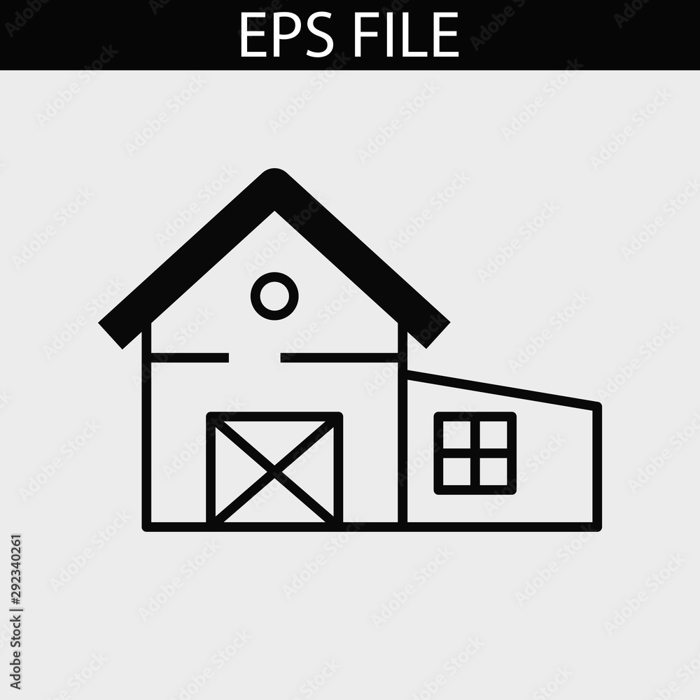 Obraz premium Farm house icon. EPS vector file.