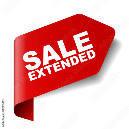 red vector banner sale extended